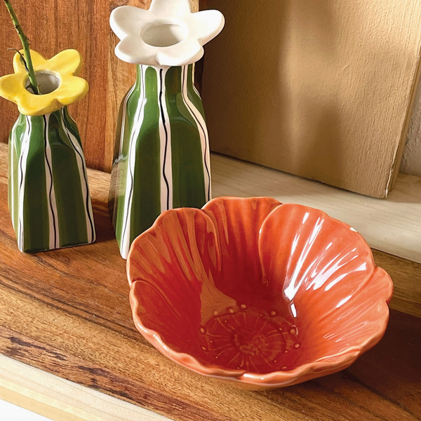 Orange Flower Dish/Bowl