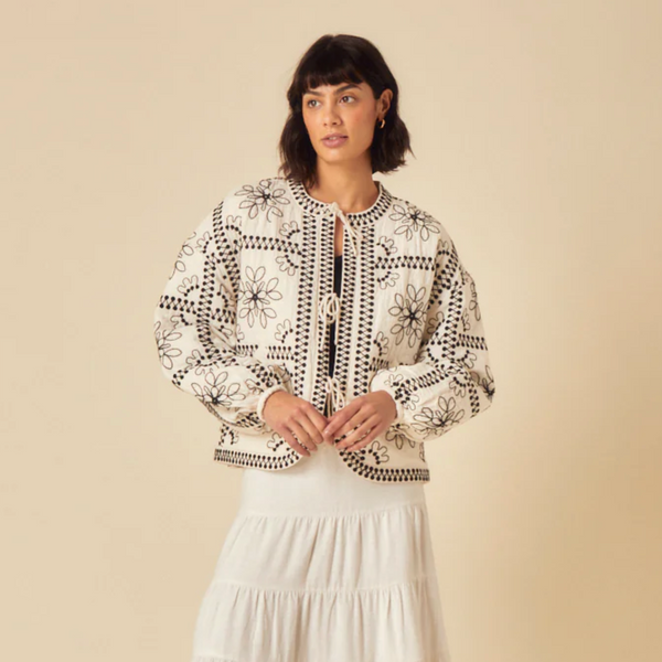Nobody's Child Embroidered Quilted Jacket