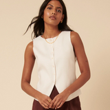 Nobody's Child White Knitted Waistcoat