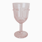 Pink Face Stemmed Glass