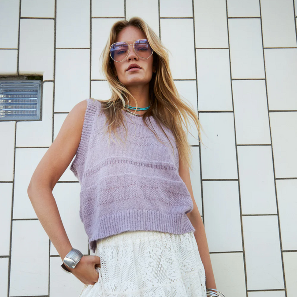 Lollys Laundry Chicago Vest - Lavender