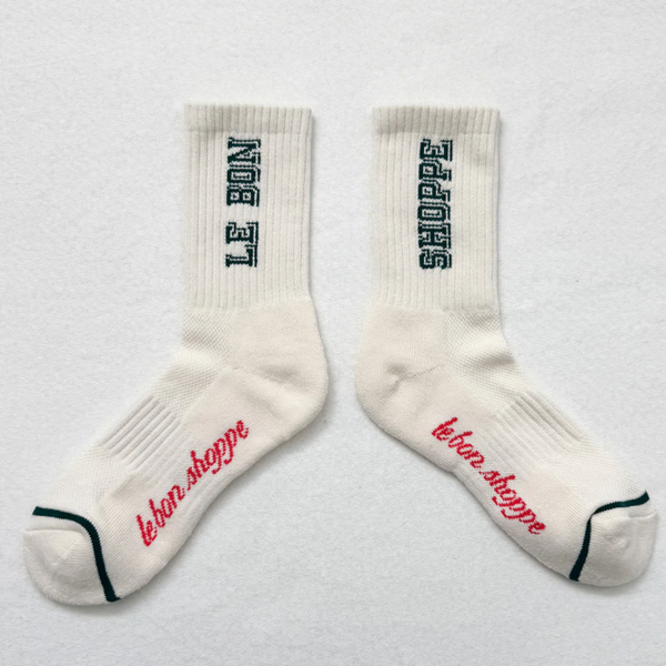 Le Bon Shoppe Preppy Socks - Canvas/Green
