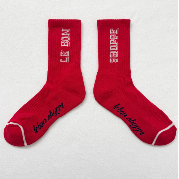 Le Bon Shoppe Preppy Socks - Red/Cream