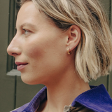 Nordic Muse Gold Mini Twist Leverback Huggie Hoop Earrings, Waterproof