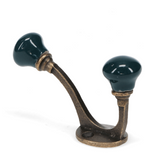 Ceramic Double Hook - Blue