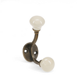 Ceramic Double Hook - Cream