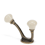Ceramic Double Hook - Cream
