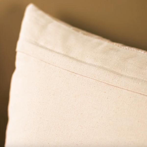 Ian Snow Pink & Cream Embroidered Floral Cushion