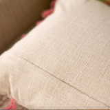 Ian Snow Cream Embroidered Flowers Cushion