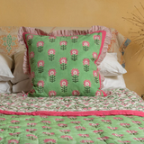 Ian Snow Laurel & Taffy Block Print Cushion