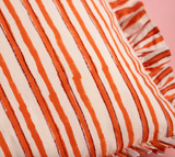 Ian Snow Carnation & Clementine Block Print Cushion