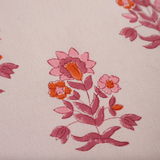 Ian Snow Carnation & Clementine Block Print Cushion