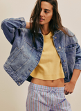 Free People Opal Swing Denim Jacket - Cowboy Romance