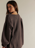 Free People Total Eclipse Tee - Chocolate