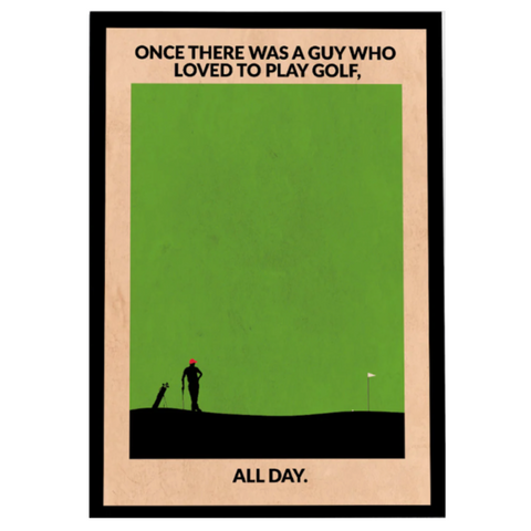 Golf Guy Framed A3 Print
