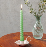 Enamel Heart-Shaped Candle Holder Soft Pink