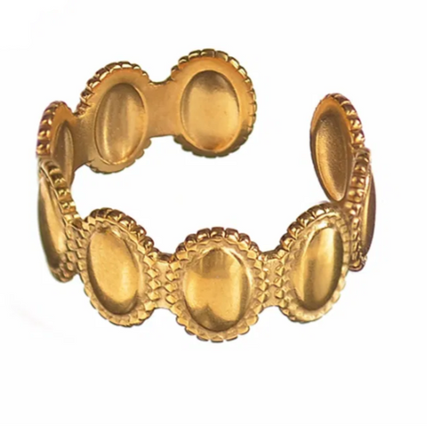 Band of Ovals Adjustable Ring - Gold