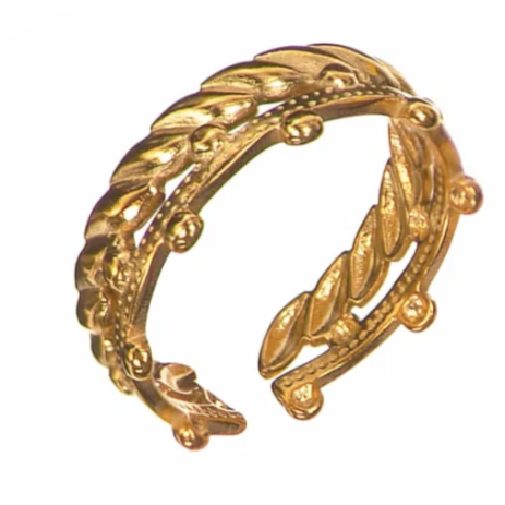 Coronet Adjustable Ring - Gold