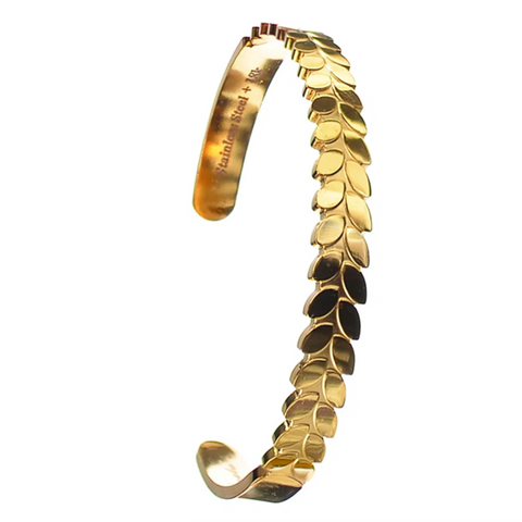 Hot Tomato Laurel Gold Cuff