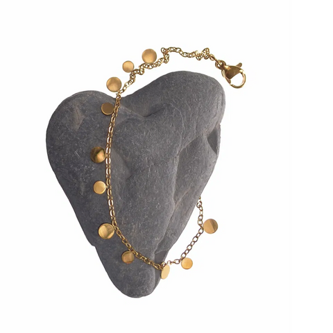 Hot Tomato Shimmer Garland Bracelet - Gold