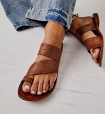 Free People Abilene Toe Loop Sandal - Luggage