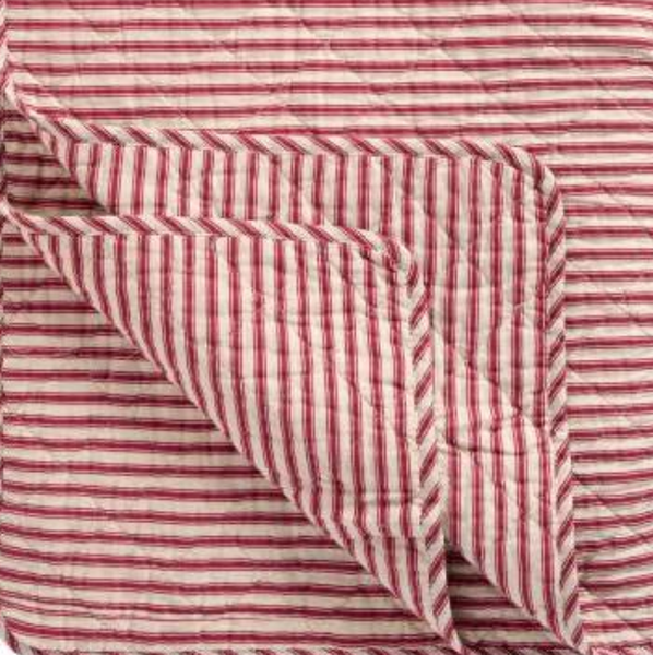 Cotton Quilt Sand with Red Stripe