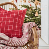 Cotton Quilt Sand with Red Stripe