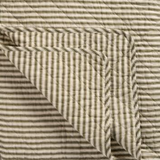 Cotton Quilt Sand with Olive Stripe