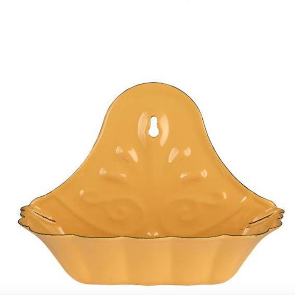 Yellow Enamel Soap Dish