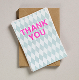 A6 Thank You Postcard - Blue Diamond