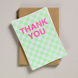 A6 Thank You Postcard - Acid Checkerboard