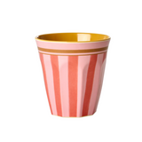 Melamine Cup - Organic Pink Stripes Print