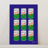 Nephthys Illustrated Perello Olives Blue Framed Print