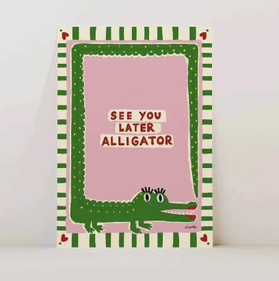 Nephthys Illustrated See You Later Alligator Framed Print