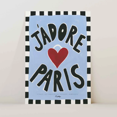 Nephthys Illustrated J'adore Paris Framed Print