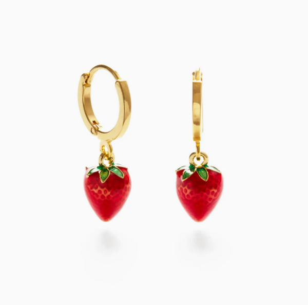 Amano Studios Strawberry Huggie Hoops