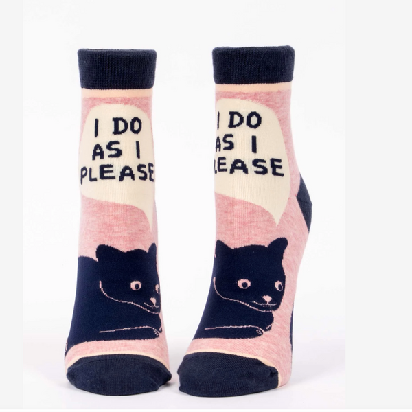 Blue Q 'I Do As I Please' Ankle Socks