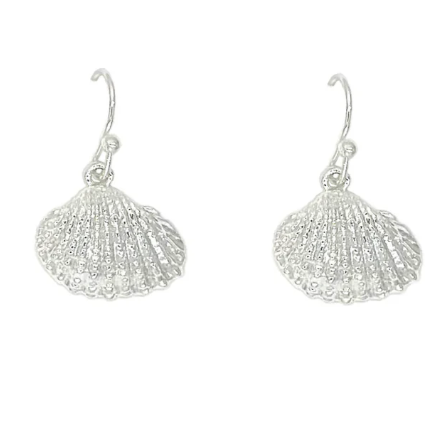 Isles & Stars Delicate Brass Seashell Earrings