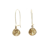 Isles & Stars Stone Teardrop Earrings - Gold Natural Agate