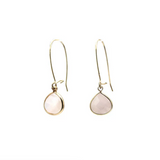 Isles & Stars Stone Teardrop Earrings - Gold Rose Quartz