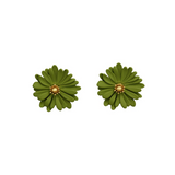 Consortium Large Daisy Earring - Green