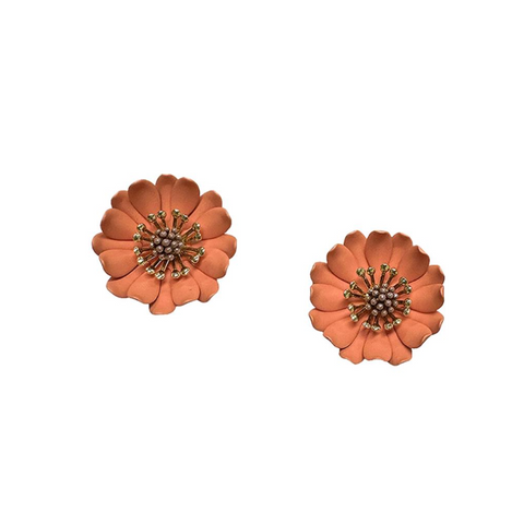 Consortium Chrysanthemum Earring - Melon