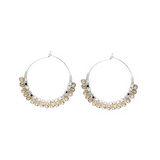 Isles & Stars Glass & Metal Bead Earring - Ivory