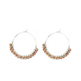 Isles & Stars Glass & Metal Bead Earring - Opal Pink