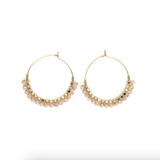 Isles & Stars Glass & Metal Bead Earring - Opal Pink