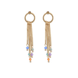 Consortium Circle Earrings with Bead Drops