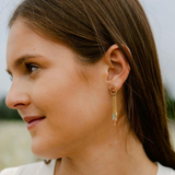 Consortium Circle Earrings with Bead Drops