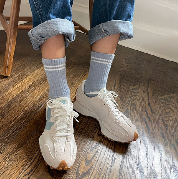 Le Bon Shoppe Boyfriend Socks - Blue/Grey