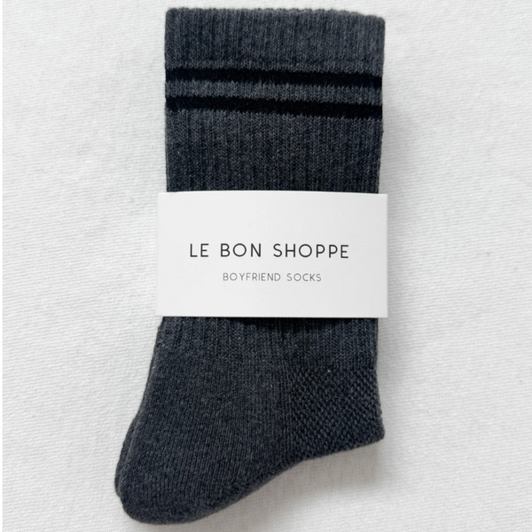 Le Bon Shoppe Boyfriend Socks - Charcoal