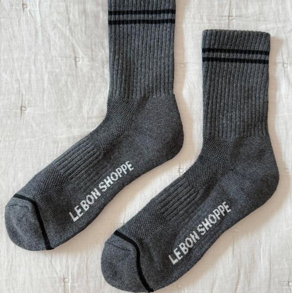Le Bon Shoppe Boyfriend Socks - Charcoal